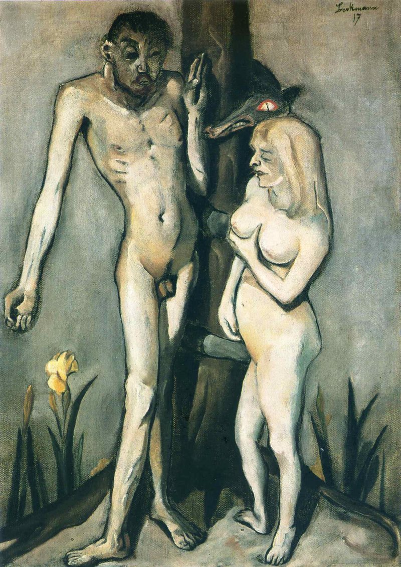 Adam and Eve by Max Beckmann — Oil Painting Reproduction