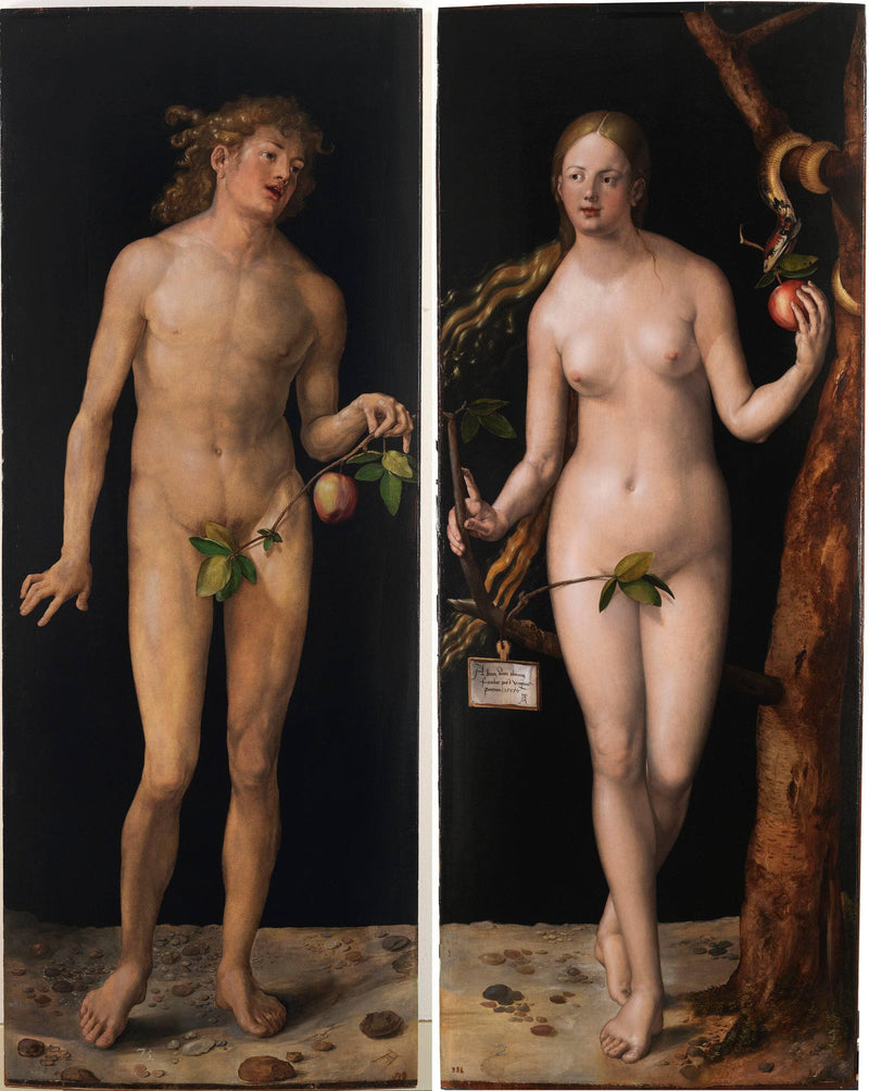 Adam and Eve (two panels) by Albrecht Durer — Oil Painting Reproduction