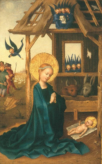 Adoration of the Christ Child by the Virgin (the Nativity) in bedroom