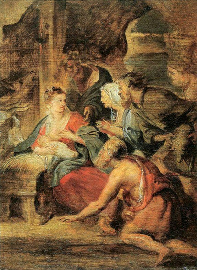 Adoration of the Shepherds in home office