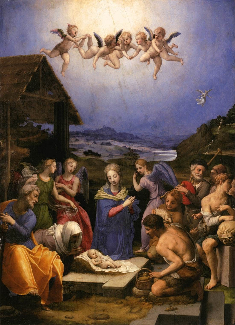 Adoration of the Shepherds by Agnolo Bronzino — Oil Painting Reproduction
