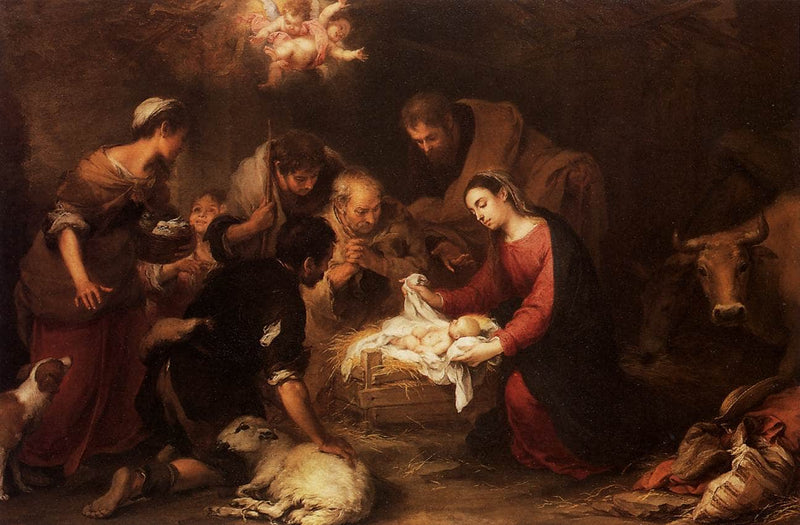 Adoration of the Shepherds by Bartolome Esteban Murillo — Oil Painting Reproduction