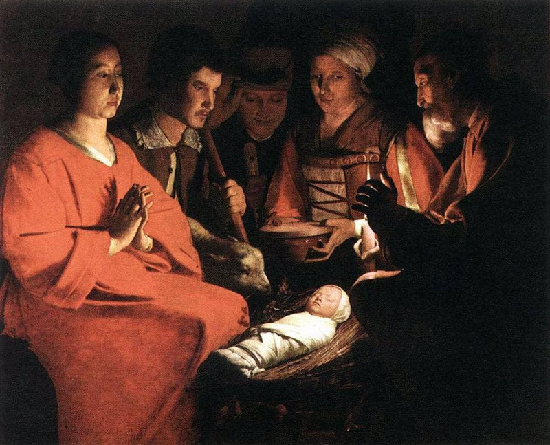 Adoration of the Shepherds by Georges de la Tour — Oil Painting Reproduction