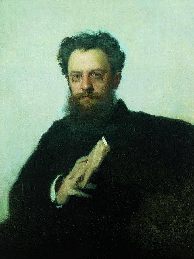 Adrian Viktorovich Prahova portrait, art historian and art critic by Ivan Kramskoy — Oil Painting Reproduction