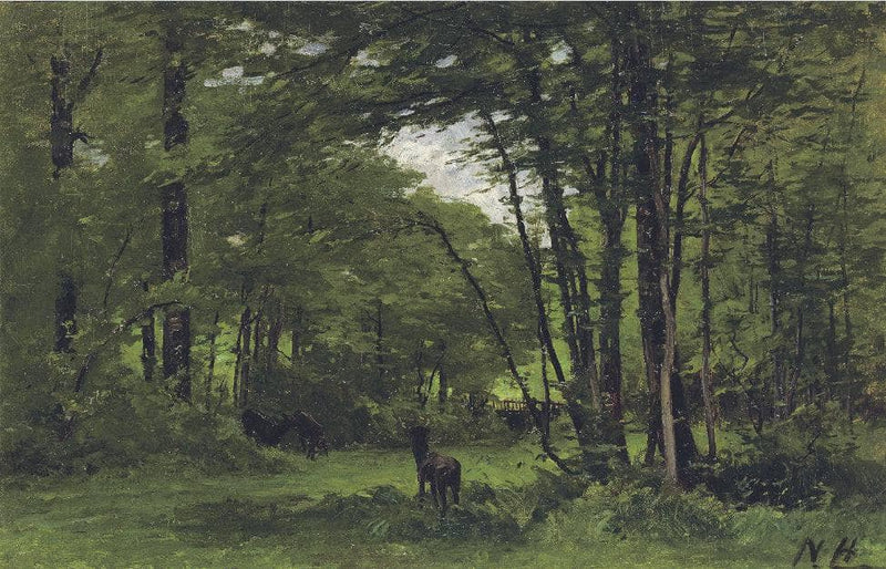 The Boundary Fence, Forest of Fontainebleau by Nathaniel Hone the Younger — Oil Painting Reproduction