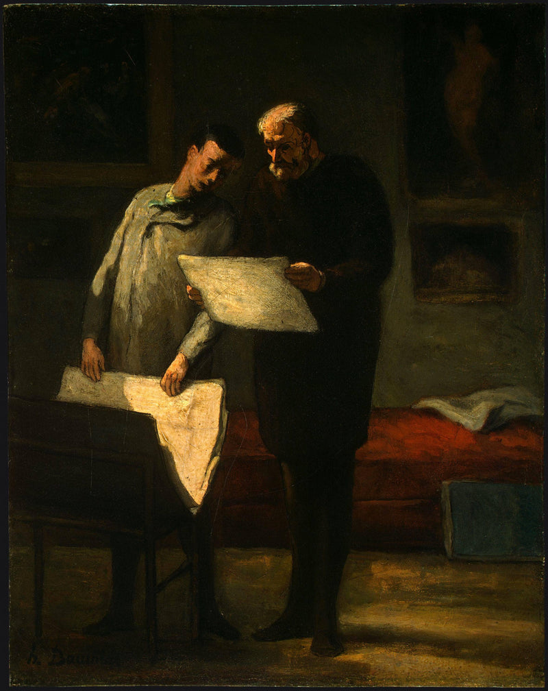 Advice to a Young Artist by Honore Daumier — Oil Painting Reproduction