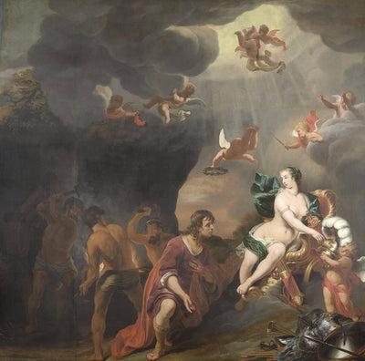 Aeneas Receiving a New Set of Armour from Venus in dining room