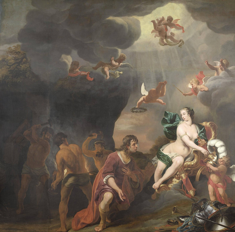 Aeneas Receiving a New Set of Armour from Venus by Ferdinand Bol — Oil Painting Reproduction