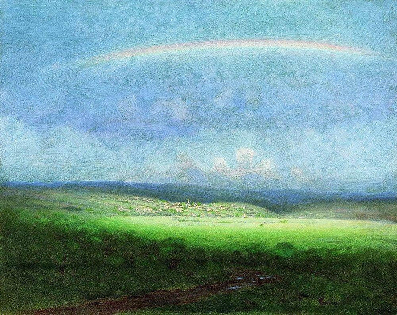 After a Rain. Rainbow by Arkhyp Kuindzhi — Oil Painting Reproduction