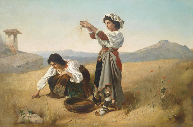 After harvest by Anton Romako — Oil Painting Reproduction