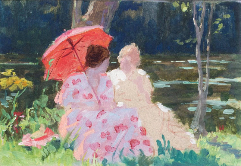 After the bath by Ludovic Alleaume — Oil Painting Reproduction