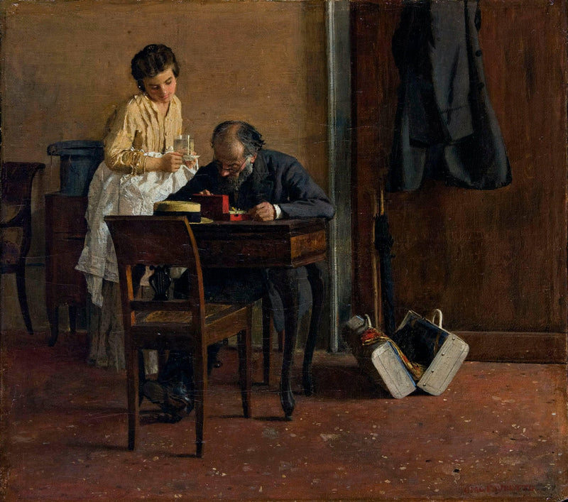 After the trip by Giacomo Favretto — Oil Painting Reproduction