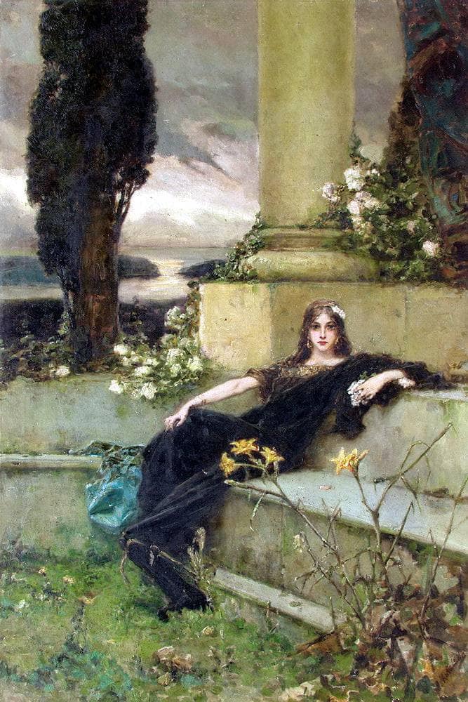 Afternoon Silence by Wilhelm Kotarbinski — Oil Painting Reproduction
