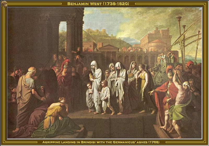 Agrippine Landing at Brundisium with the Ashes of Germanicus by Benjamin West — Oil Painting Reproduction
