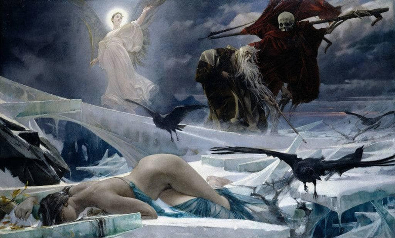 Ahasuerus at the End of the World by Adolf Hirémy-Hirschl, Oil Painting Reproduction