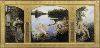 Aino Myth, Triptych in entryway