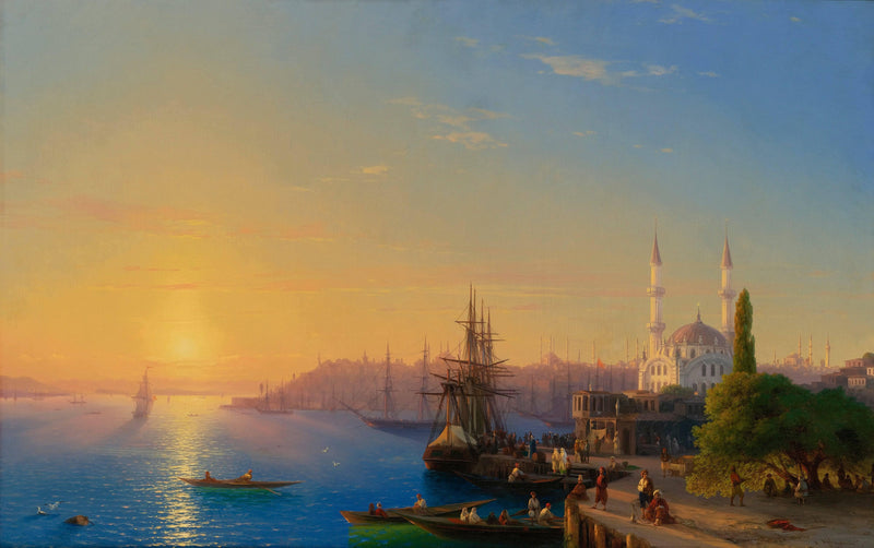 View of Constantinople and the Bosphorus by Ivan Aivazovsky — Oil Painting Reproduction