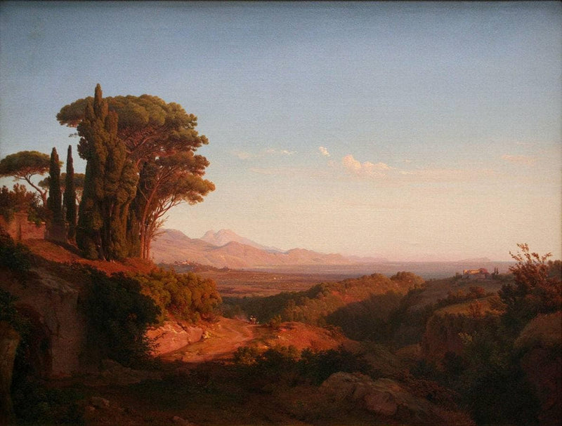 Alban Hills by Louis Gurlitt — Oil Painting Reproduction