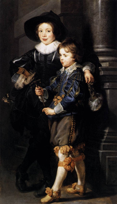 Albert and Nicolaas Rubens in living room