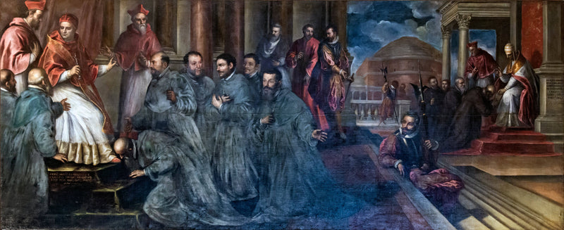 Alexander III confirms the Crucifixes and gives them the rule by Palma il Giovane, Oil Painting Reproduction