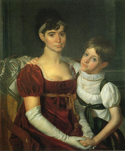 Alida Livingston Armstrong and Daughter in bedroom