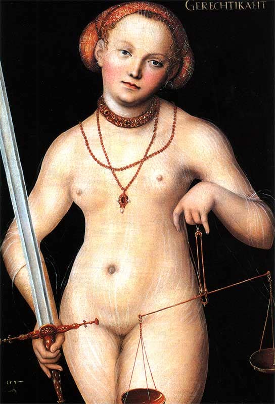 Allegory of Justice by Lucas Cranach the Elder — Oil Painting Reproduction