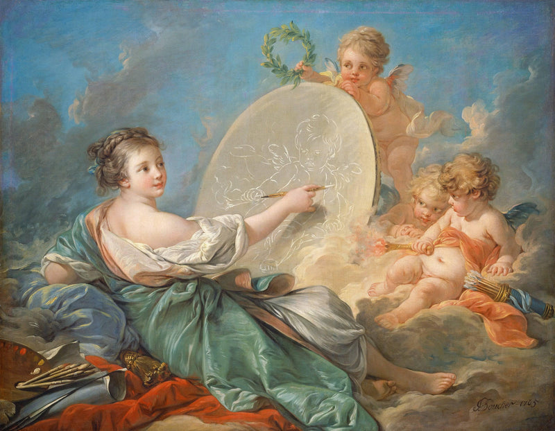Allegory of Painting by Francois Boucher — Oil Painting Reproduction
