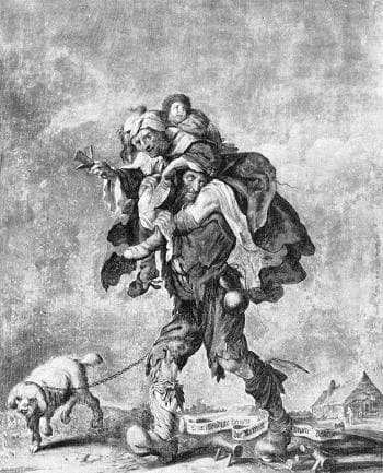 Allegory of Poverty by Adriaen van de Venne — Oil Painting Reproduction