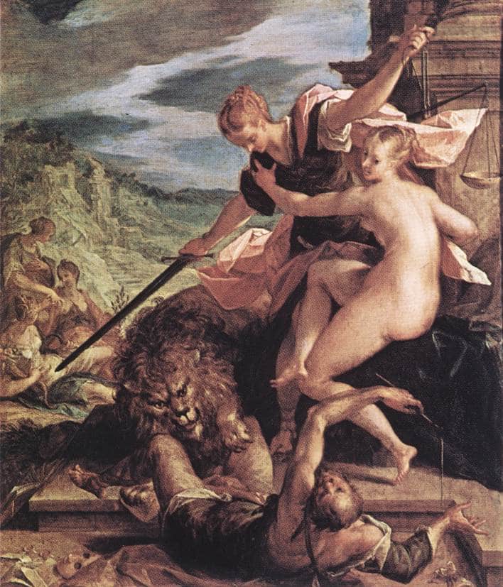 Allegory or The Triumph of Justice by Hans von Aachen — Oil Painting Reproduction