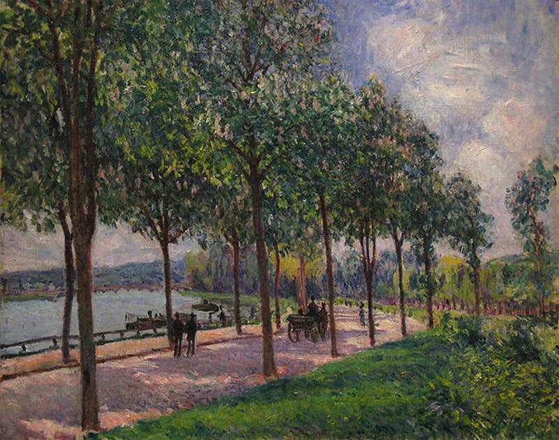 Alley of Chestnut Trees by Alfred Sisley — Oil Painting Reproduction