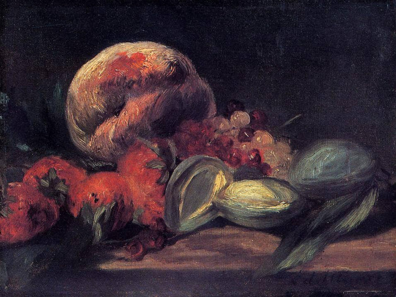 Almonds, currants and peaches by Edouard Manet — Oil Painting Reproduction