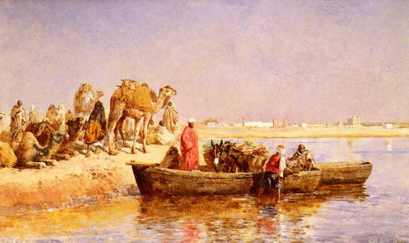Along The Nile by Edwin Lord Weeks — Oil Painting Reproduction