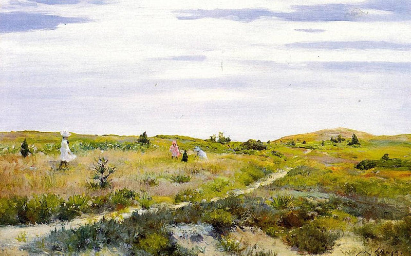 Along the Path at Shinnecock by William Merritt Chase — Oil Painting Reproduction