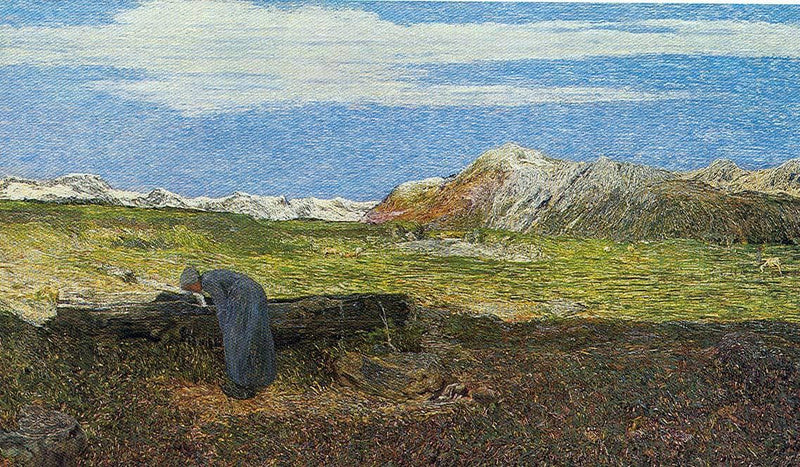Woman at the Fountain by Giovanni Segantini — Oil Painting Reproduction