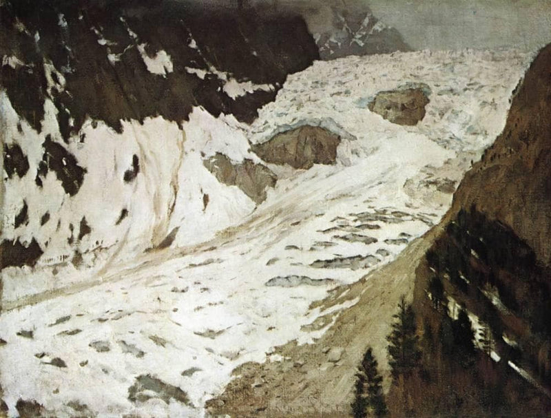 Alps. Snow. by Isaac Levitan — Oil Painting Reproduction