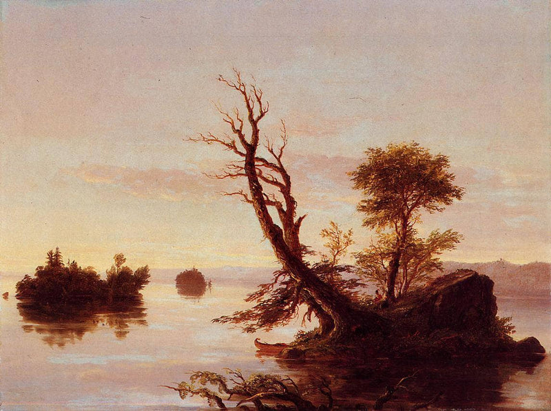 American Lake Scene by Thomas Cole — Oil Painting Reproduction