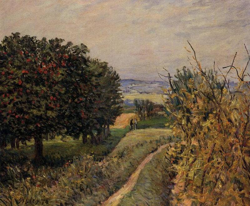 Among the Vines near Louveciennes by Alfred Sisley — Oil Painting Reproduction