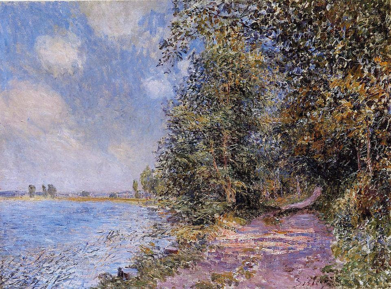 An August Afternoon near Veneux by Alfred Sisley — Oil Painting Reproduction