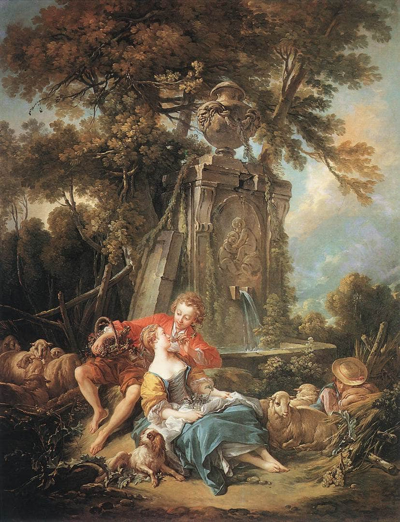 An Autumn Pastoral by Francois Boucher — Oil Painting Reproduction