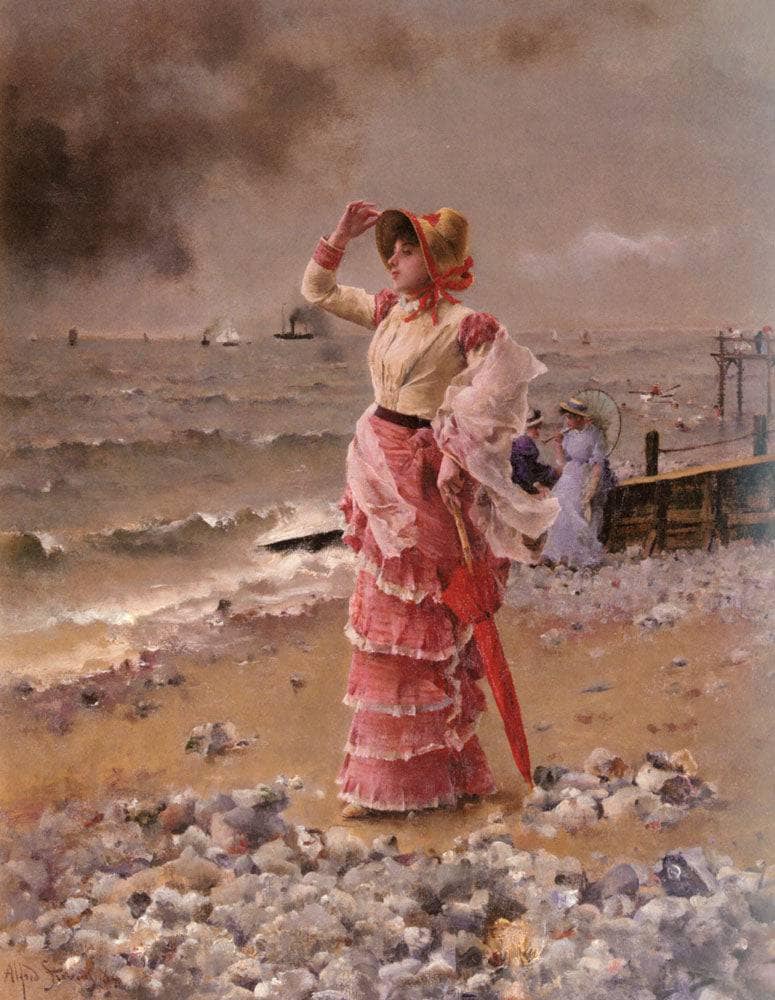 An elegant woman by Alfred Stevens — Oil Painting Reproduction