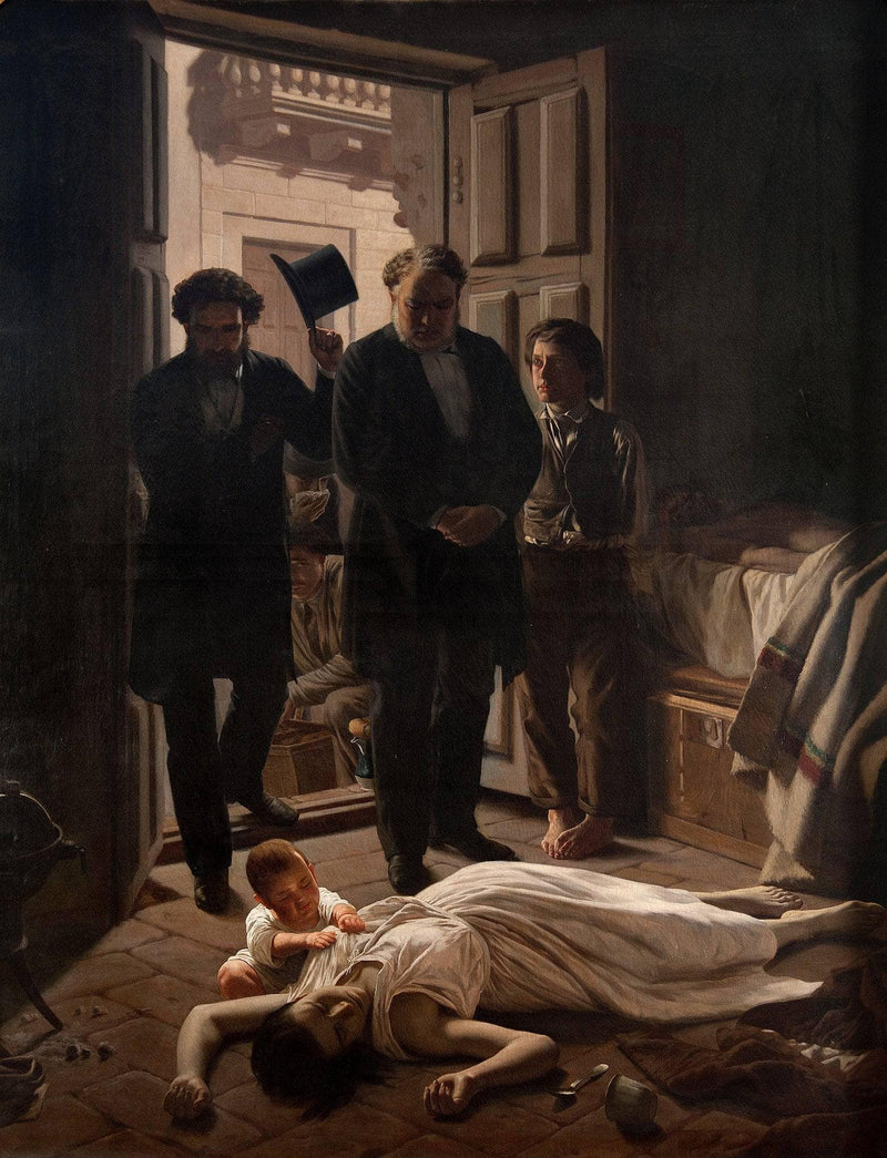 An Episode of Yellow Fever in Buenos Aires by Juan Manuel Blanes — Oil Painting Reproduction