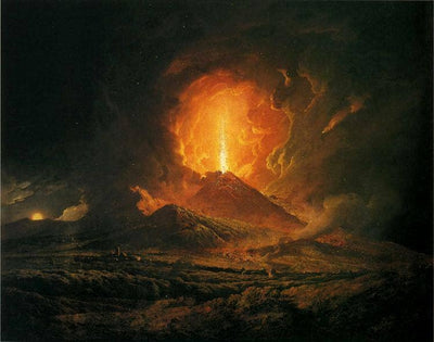 An Eruption of Vesuvius, seen from Portici in bedroom