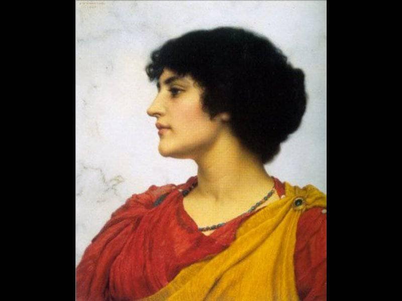 An Italian Girls Head by John William Godward — Oil Painting Reproduction