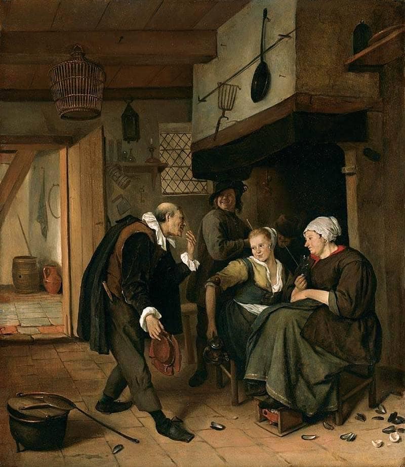 An old to Young Girl by Jan Steen — Oil Painting Reproduction
