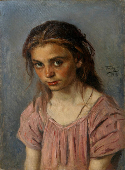 An orphan girl in apartment