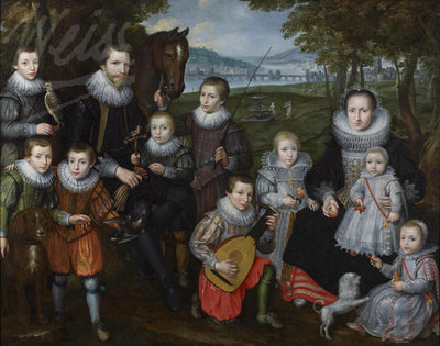An unknown Flemish Family in apartment