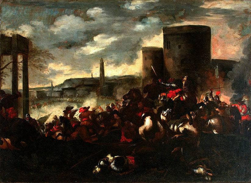 Ancient Battle by Salvator Rosa — Oil Painting Reproduction