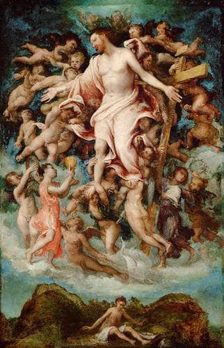 Angel collecting blood from the wounds of Christ by Lorenzo Lotto — Oil Painting Reproduction