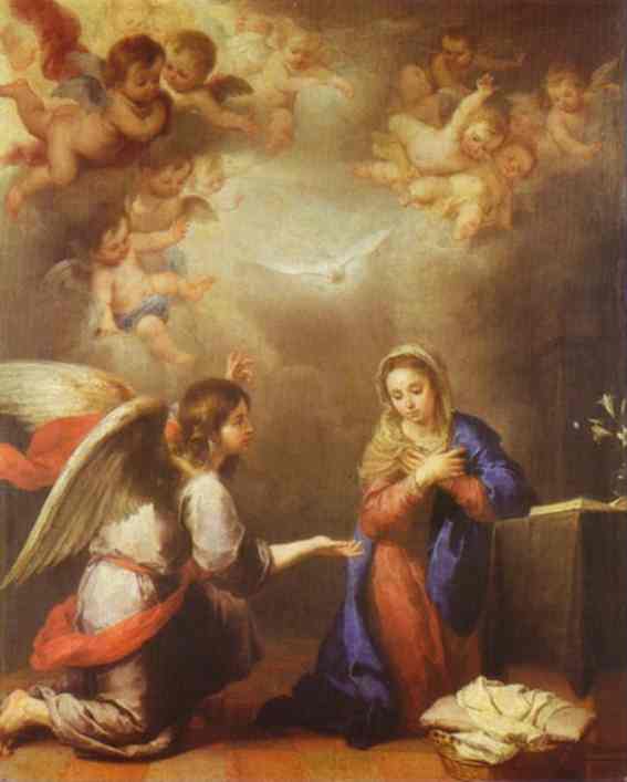 Annunciation by Bartolome Esteban Murillo — Oil Painting Reproduction