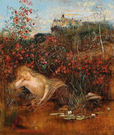 A Kamptal Nymph under a Rose Hedge in entryway